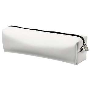 Buy Ordning&Reda Leather Pencil Case, White, Large online at JohnLewis 