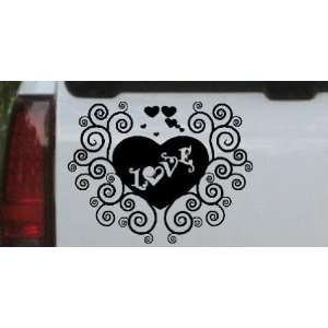  Heart Love Christian Car Window Wall Laptop Decal Sticker    Black 