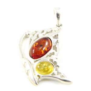  Pendant silver Papillon amber. Jewelry