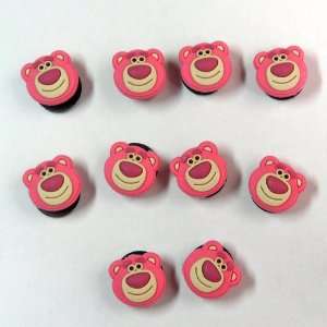  Set of 5 Disney Toy Story Lotso Shoe Charms, Shoe Snap on 