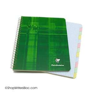  Clairefontaine Wirebound Graph w/ 12 Tabs Notebook, 60 