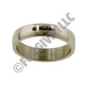  El Shaddai Ring   Thin Band in Stainless Steel Everything 