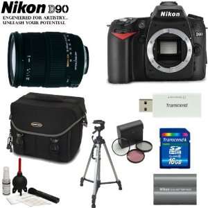  Nikon D90 DX 12.3MP Digital SLR (Body Only) + Sigma AF 18 