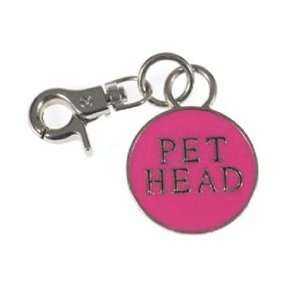  Round Pink Pet Head Charm