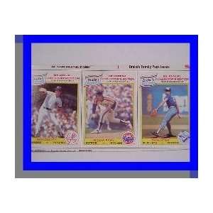  1986 Drakes Uncut card sheet w/Nolan Ryan,Ron Guidry,Steib 