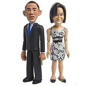  Barack Obama and Michelle Obama in Black/White Dress 