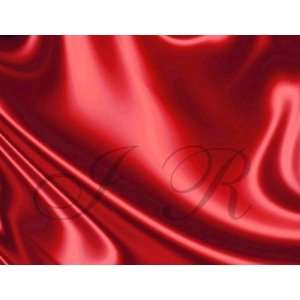  63 Wide X 60 Ft, 20 Yard Red Satin Fabric  Single Face 