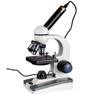 AmScope 40X 1000X Cordless LED Student Compound Microscope with Coarse 