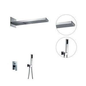   Chrome Wall Mount Contemporary Shower Faucets (1039)