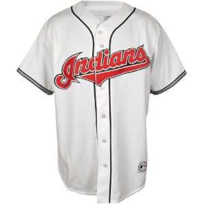  Cleveland Indians Home White MLB Replica Jersey Sports 