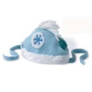  Winter Knit Dog Hat   Blue Snowflake   XS 