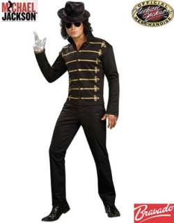    Adult Mens Michael Jackson Black Gold Military Jacket Clothing