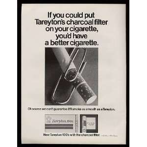   Cigarette Paperclip Charcoal Filter Print Ad (11622)
