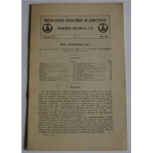   of Agriculture Department Bulletin No. 1331) David Griffiths Books