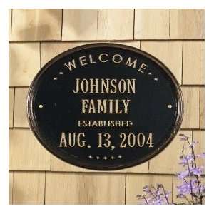   Welcome Oval Family Established Wall Plaque (1398)