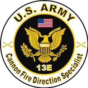 United States Army MOS 13E Cannon Fire Direction Specialist Decal 