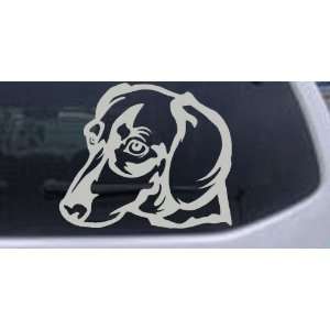   Dog Animals Car Window Wall Laptop Decal Sticker    Silver 22in X 18