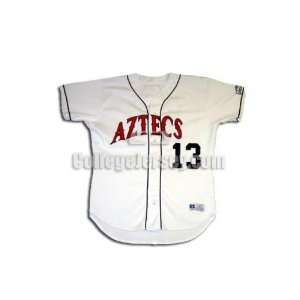  White No. 13 Game Used San Diego State Russell Baseball 