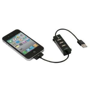  For iphone iPad iPod 3 Port USB Hub Charger Adapter Black 