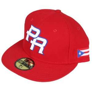  New Era Cap Fitted WBC Basic Team Puerto Rico Red Sports 