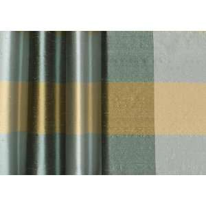  Dupioni Silk 3.75 Check Golden Copper/Teal Fabric By The 
