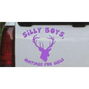 Purple 22in X 20.2in    Silly Boys Huntings for girls Hunting And 