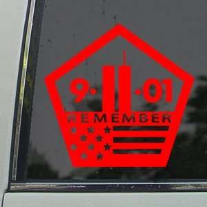  World Trade Center Red Decal 9/11 NYC New York Car Red 