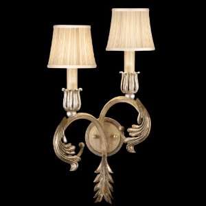  Fine Art Lamps 791050 2ST Acanthus Silver Wall Sconce 