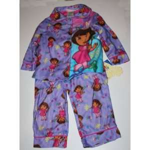  Dora the Explorer 2 Piece Pajama Set Size 2T Baby
