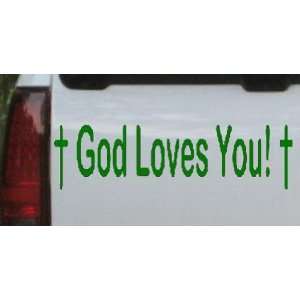 God Loves You Christian Car Window Wall Laptop Decal Sticker    Dark 