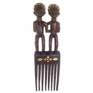  Wood comb, Dogon Couple