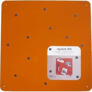  Square Dot 15 in Magnetic Bulletin Board   Orange Office 