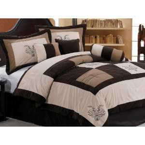  Chezmoi Collection 7 Pieces Luxury Brown, Beige, and 