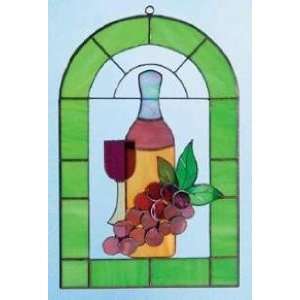  Gallery Art Glass Red Wine & Grapes Large 3 Dimensional 