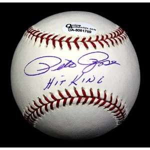  Pete Rose Autographed Ball   with hit King Inscription 