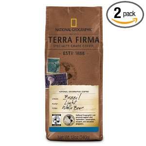 National Geographic Terra Firma Brazil Light Whole Bean Coffee, 12 