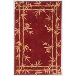  Kas Sparta Bamboo Border Red 3145 26 X 10 Runner Area 