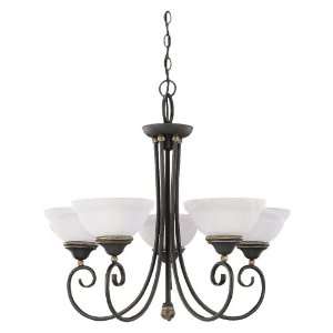 Sea Gull Lighting 3188 85 Five Light Athenia Chandelier with Alabaster 