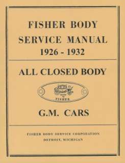 1926   1932 BUICK Body Shop Manual 26 32 BUICK  