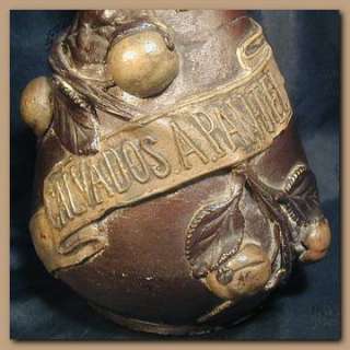 rare vintage Calvados A.Pantel Apple Brandy pottery jug  