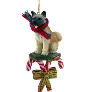  Akita Fawn Dog Candy Cane Christmas Holiday Ornament