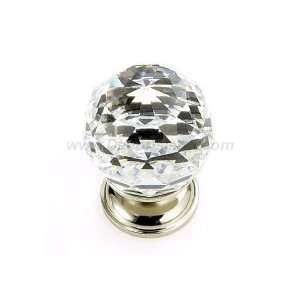   16) Round Fasceted 31% Leaded Crystal Knob 35220 Oil Rubbed Bronze