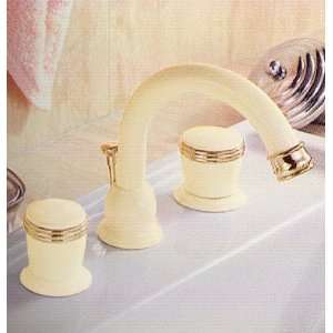  Delta 3567 APLHP Almond and Polished Brass Lavatory Faucet 