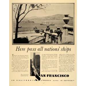   Ad San Francisco Commerce Tourism Alcatraz Bay   Original Print Ad