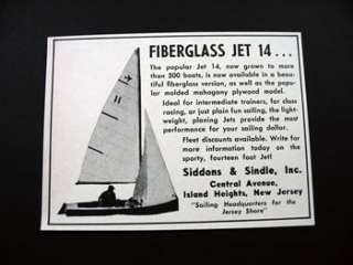 Fiberglass Jet 14 Sailboat Boat Sailing Sail print ad  