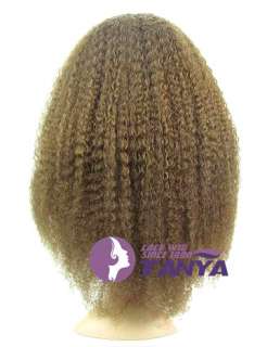 18 Full Lace Wig Afro Kinky Curls 100% Indian Remy Human Hair #4 