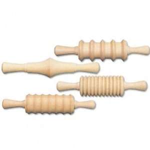 Creativity Street 3748   Wood Rolling Pin Set for Clay, Four Different 