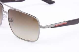 Prada Sport Linea Rossa Sunglasses PS 51MS 5AV 6S1 Gunmetal Brown 