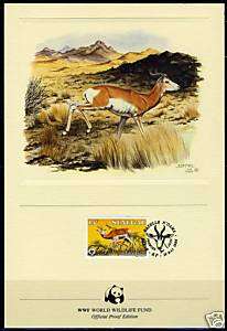 WORLD WILDLIFE FUND SENEGAL GAZELLE 1986 PROOF CARD  