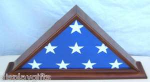 Flag Display Case, Solid wood, for 4 X 6 Flag  